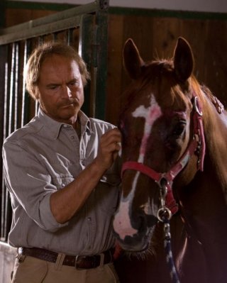 Terence Hill in una scena della miniserie L'uomo che cavalcava nel buio