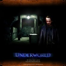 Un wallpaper di Michael Sheen nella parte di Lucian nel film 'Underworld'