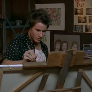 Michael (Brendan Fehr) dipinge nell'episodio 'Il diario scomparso' di Roswell