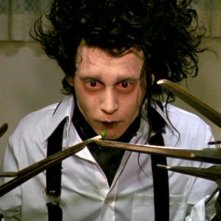 Johnny Depp nel film 'Edward mani di forbice'