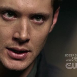 Un primo piano di Jensen Ackles nell'episodio When the Levee Breaks di Supernatural