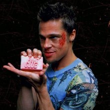Un wallpaper di Brad Pitt per il film Fight club