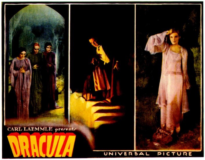 Bela Lugosi Helen Chandler In Una Lobbycard A Colori Di Dracula 116593