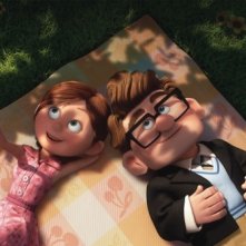 Una immagine di Up (2009) con Carl Fredricksen da giovane, e la sua amata Ellie.