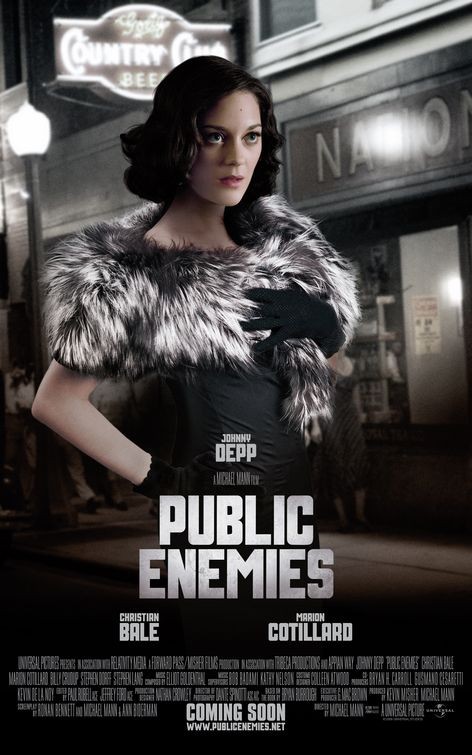 Character Poster Di Nemico Pubblico Public Enemies 2009 Con Marion Cotillard 116881
