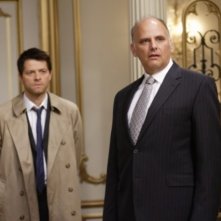 Kurt Fuller e Misha Collins nell'episodio Lucifer Rising di Supernatural