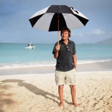 Carlo Vanzina sul set del film Un'estate ai Caraibi