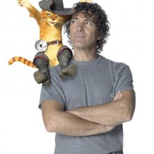 Antonio Banderas E Il Doppiatore Del Gatto Con Gli Stivali Nel Film Shrek The Third 118344
