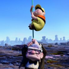 L'adorabile vecchietto Carl Fredricksen e il piccolo Russell, protagonisti del film Up