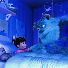 Sullivan e la piccola Boo in una scena di Monsters & Co