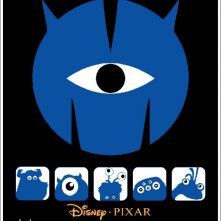Un manifesto pubblicitario per il film di animazione 'Monsters Inc.'