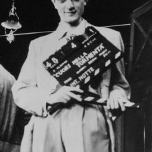 Nicola Natalia sul set del film Cuori nella tormenta, diretto da Enrico Oldoini