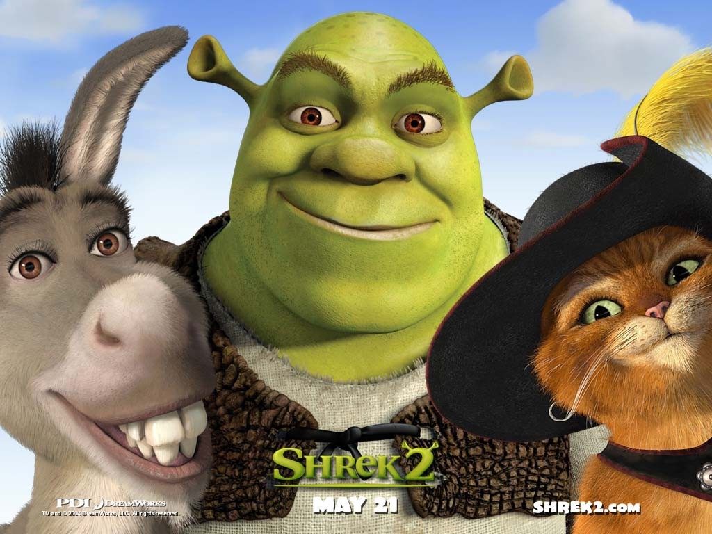Un Wallpaper Dei Personaggi Principali Del Film Shrek 2 118666