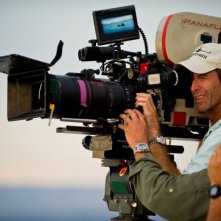Il regista Michael Bay sul set di Transformers - La vendetta del caduto