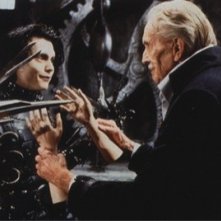 Johnny Depp con Vincent Price nel film Edward mani di forbice