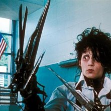 Johnny Depp nel film Edward mani di forbice