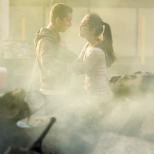 Shia LaBeouf e Megan Fox in una scena dell'action Transformers