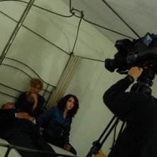 Barbara Esposito (al centro) sul set.