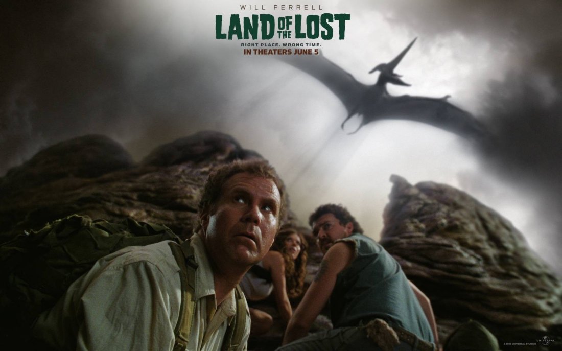 Un Wallpaper Del Film Land Of The Lost Con Will Ferrell Anna Friel E Danny Mcbride 119324