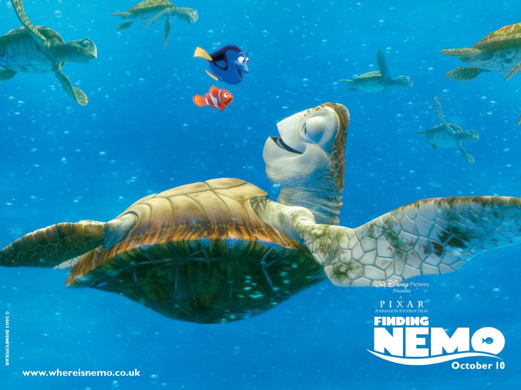 Un Wallpaper Dello Tartaruga Marina Con Marlin E Dory Nel Film Alla Ricerca Di Nemo 119519