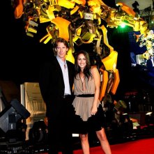 Michael Bay e Megan Fox durante la presentazione di Transformers in Korea