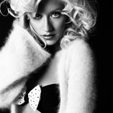 Una foto in bianco e nero per Christina Aguilera