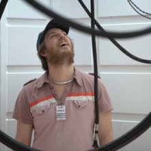 Il regista Duncan Jones sul set del film Moon