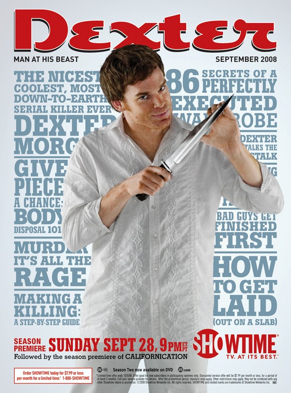 Un Poster Pubblicitario Con Lo Stile Della Rivista Esquire Per La Season 3 Di Dexter 120285