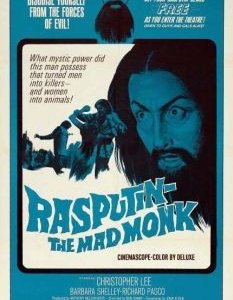 Locandina inglese del film Rasputin, il monaco folle