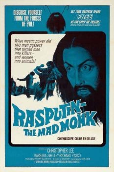 Locandina inglese del film Rasputin, il monaco folle