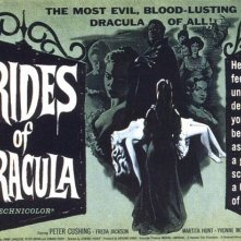 Una bella lobbycard promozionale del film Le spose di Dracula
