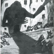 Locandina tedesca in bianco e nero del film Nosferatu