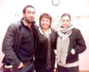 Pamela Paris sul set de La Squadra