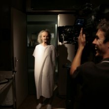 Carlo Rivolta da Vanzaghello sul set del film Tre lire - Primo giorno