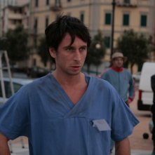 Fabrizio Veronese sul set del film Tre lire - Primo giorno