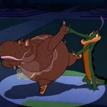 Il divertente ballo dell'ippopotama e il coccodrillo sulle note della Danza delle ore in Fantasia