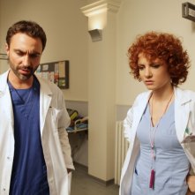 Luciano Scarpa e Camilla Filippi in una scena della fiction Mediaset La scelta di Laura