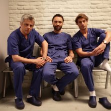 Luciano Scarpa, Giorgio Pasotti e Dino Abbrescia nella fiction Mediaset La scelta di Laura