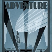 Uno degli 8 splendidi poster 'vintage' di Up, con il mitico 'Spirit of the Adventure'