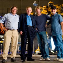 Una foto di Michael Bay con alcuni dei produttori di 'Transformers: Revenge of the Fallen': Lorenzo di Bonaventura, Ian Bryce