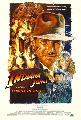 La locandina di Indiana Jones e il tempio maledetto