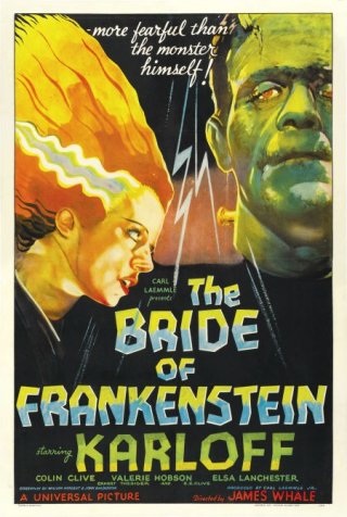 Locandina americana del film La moglie di Frankenstein