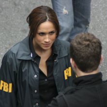Meghan Markle sul set della stagione 2 di Fringe