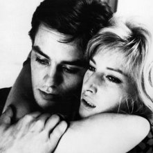 1962: Monica Vitti e Alain Delon in una immagine promozionale de L'eclisse