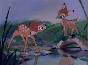 Il Cerbiatto Incontra Faline In Una Scena Del Film Bambi 123211
