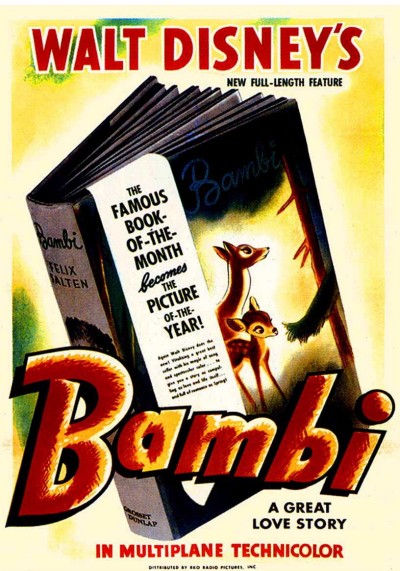 Locandina Americana Del 1942 Del Film Bambi 123213