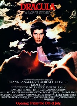 locandina originale inglese di Dracula (1979) 