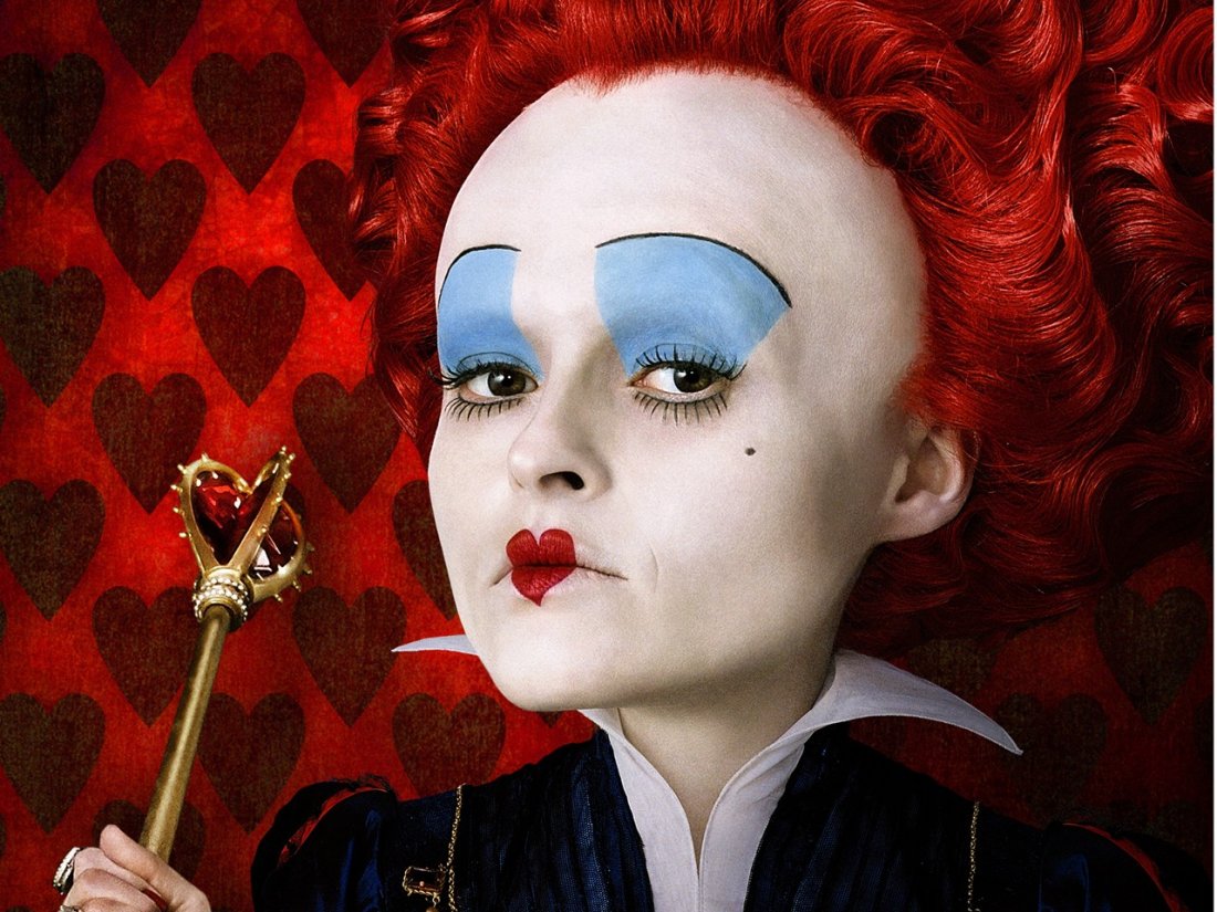 Wallpaper Helena Bonham Carter E La Regina Di Cuori In Alice In Wonderland Diretto Da Tim Burton 123626
