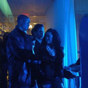 B.J. Britt (Rashard Rucker) e Tessa Thompson (Jackie) in una scena dell'episodio 'La svolta' di Veronica Mars