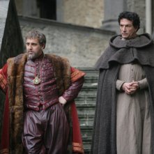 Vincent Riotta e Cosimo Fusco in una scena della fiction Mediaset Il falco e la colomba